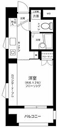 バージュアル武蔵小杉 1Kの間取図画像