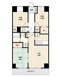 COMODO宮崎台 3LDKの間取図画像