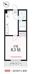 QUIET CRAB HOUSE 溝ノ口II(仮) 1Kの間取図画像