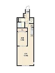アーバンパーク宮前平WEST 1LDKの間取図画像