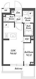 ブランシエスタ用賀 1LDKの間取図画像