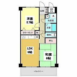 ブローディア 2DKの間取図画像