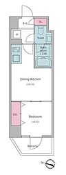Due二子新地 1DKの間取図画像