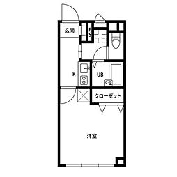 アンプルールフェールMANA 1Kの間取図画像