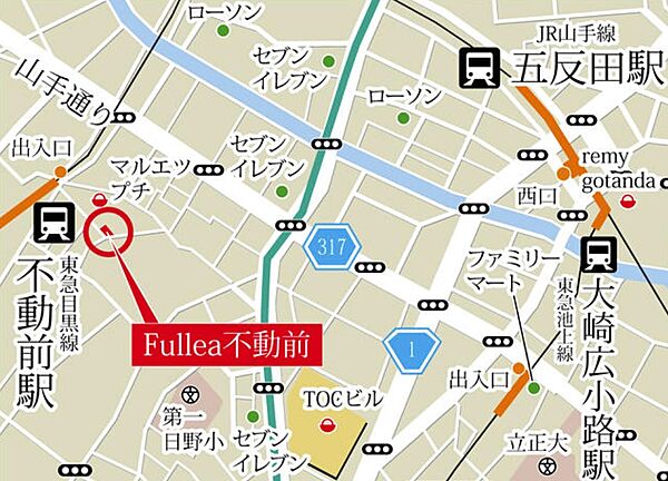 フレア不動前（Fullea不動前） 301｜東京都品川区西五反田５丁目(賃貸マンション1LDK・3階・36.60㎡)の写真 その9