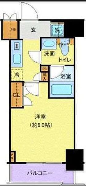 プレール・ドゥーク北品川 603｜東京都品川区北品川２丁目(賃貸マンション1K・6階・20.43㎡)の写真 その2