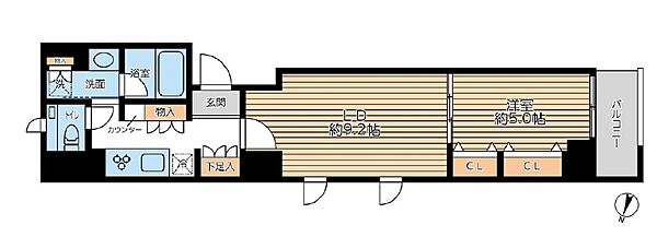 グランパセオ日本橋三越前 701｜東京都中央区日本橋小舟町(賃貸マンション1LDK・7階・42.59㎡)の写真 その2