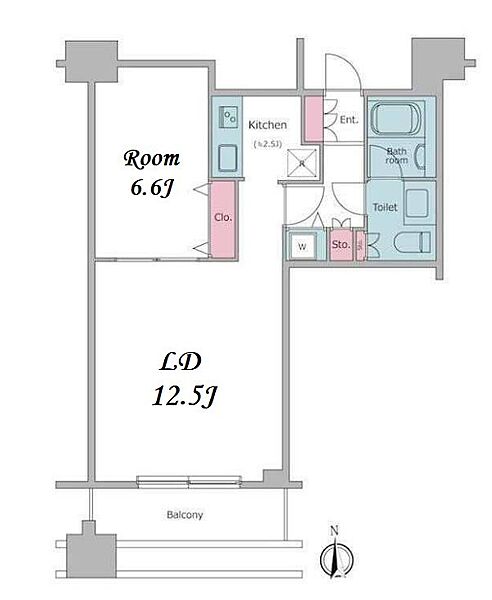 レジディア西麻布 605｜東京都港区西麻布４丁目(賃貸マンション1LDK・6階・49.45㎡)の写真 その2