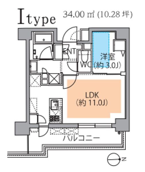 レスピール蓮根 606｜東京都板橋区坂下２丁目(賃貸マンション2LDK・6階・34.00㎡)の写真 その2