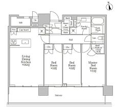 パークコート浜離宮ザ・タワー 35F ｜ 東京都港区浜松町１丁目3-2（賃貸マンション3LDK・35階・80.39㎡） その2