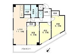 ロイヤルプラザ滝野川 3階3LDKの間取り