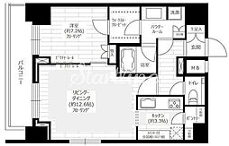 グランドコンシェルジュ六本木 20階1LDKの間取り