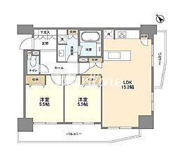 LaSante五反田 2LDKの間取図画像
