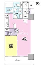LaSante五反田 1LDKの間取図画像