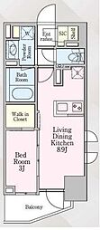グランリビオ芝大門 1LDKの間取図画像