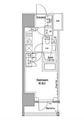 ザ・パークハビオ麻布十番 1Kの間取図画像