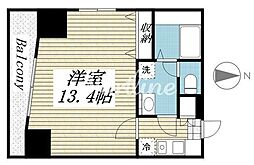 メゾン・ド・ヴィレ芝大門 1Kの間取図画像