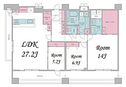 レジディア西麻布 3LDKの間取図画像