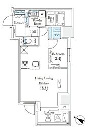 渋谷区東3丁目マンション 1LDKの間取図画像