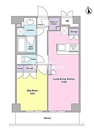CITYCURRENT代官山 1LDKの間取図画像