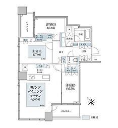 パークコート虎ノ門 3LDKの間取図画像