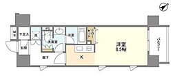 クリオ五反田 ワンルームの間取図画像