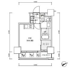 ParkCube愛宕山タワー ワンルームの間取図画像