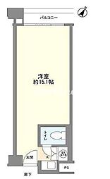 オリエント赤坂モートサイド ワンルームの間取図画像