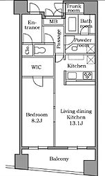 レジディア恵比寿2 1LDKの間取図画像