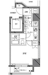 セジョリ西麻布 1Kの間取図画像
