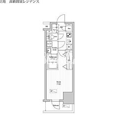 オーパスレジデンス武蔵小山 1Kの間取図画像