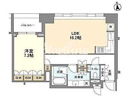 LaSante麻布十番 1LDKの間取図画像