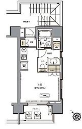 ガーデニア赤坂 ワンルームの間取図画像