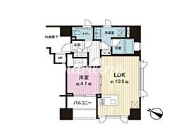 インプレスト赤坂 1LDKの間取図画像
