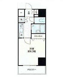 スカイコート・ヴィーダ五反田ウエスト 1Kの間取図画像