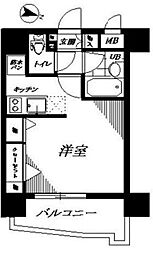 アクロス赤坂 1Kの間取図画像