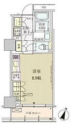 パークアクシス赤坂見附 ワンルームの間取図画像
