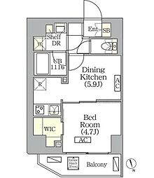 BRICKRESIDENCE南青山 1DKの間取図画像