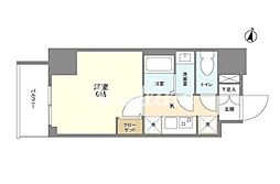 インペリアルフラット武蔵小山 1Kの間取図画像