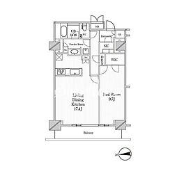 JPnoie恵比寿西 1LDKの間取図画像