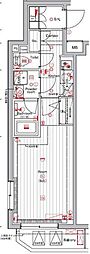 THEHOUSE赤坂檜町 1Kの間取図画像