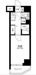 ガリシアヒルズ六本木 1Kの間取図画像