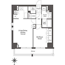 クレストコート白金高輪 0806 ｜ 東京都港区白金（賃貸マンション1LDK・8階・51.45㎡） その2