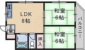 ミハマハイツ  ｜ 大阪府枚方市養父元町（賃貸マンション2DK・4階・39.50㎡） その2