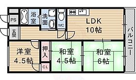 コーポ放生川  ｜ 京都府八幡市八幡山柴（賃貸マンション3LDK・2階・55.00㎡） その2