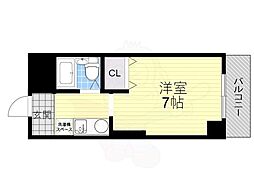 ハマンション氷室 1Kの間取図画像