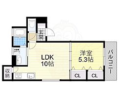 セレニティ村野本町 1LDKの間取図画像