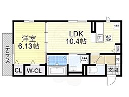 フェリーチェ 1LDKの間取図画像
