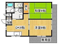 KLC曽根 2DKの間取図画像