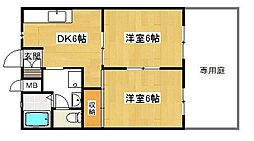 メゾン・レヴェ 2DKの間取図画像